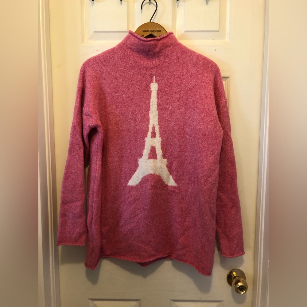 Pink Cupcakes and Cashmere sweater with Eiffel Tower.